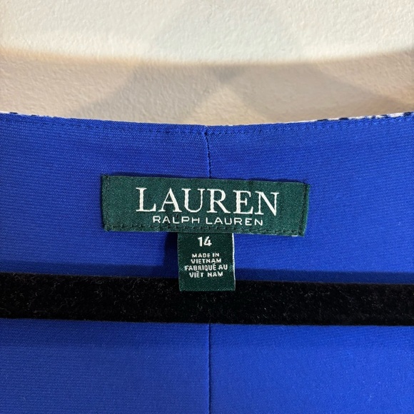 LAUREN RALPH LAUREN Sz 14 Jersey Knit 3/4 Sleeve Above the Knee Dress NEW - Picture 3 of 13